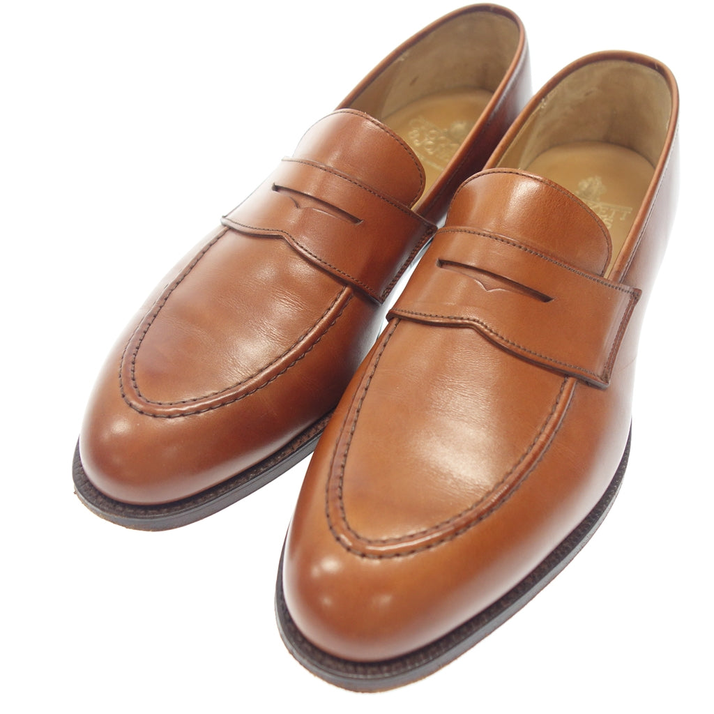 【CROCKETT&JONES】クロケット&ジョーンズ EATON コインローファー カーフ ブラウン UK9E 325ラスト