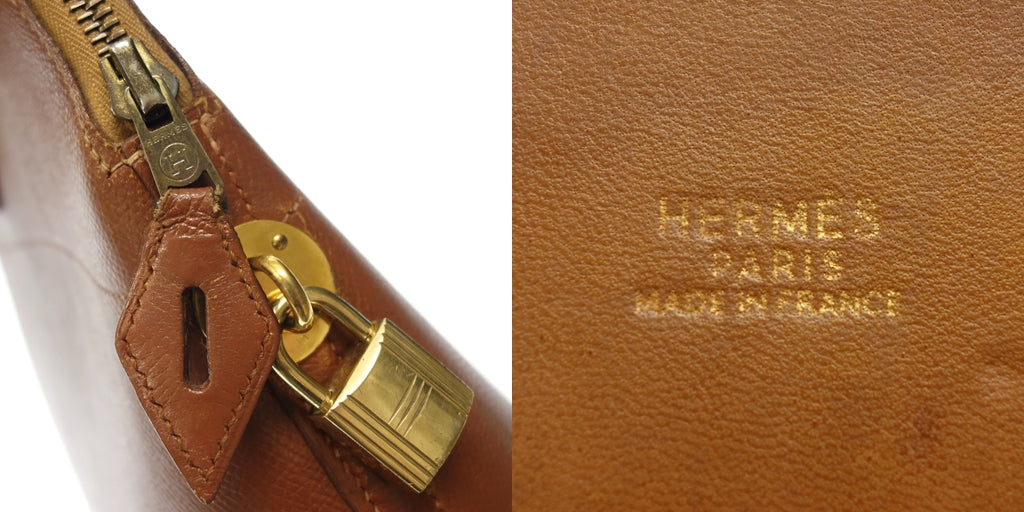 【HERMES】エルメス ハンドバッグ ボリード35 クシュベル ゴールド金具 ○Y刻 ブラウン