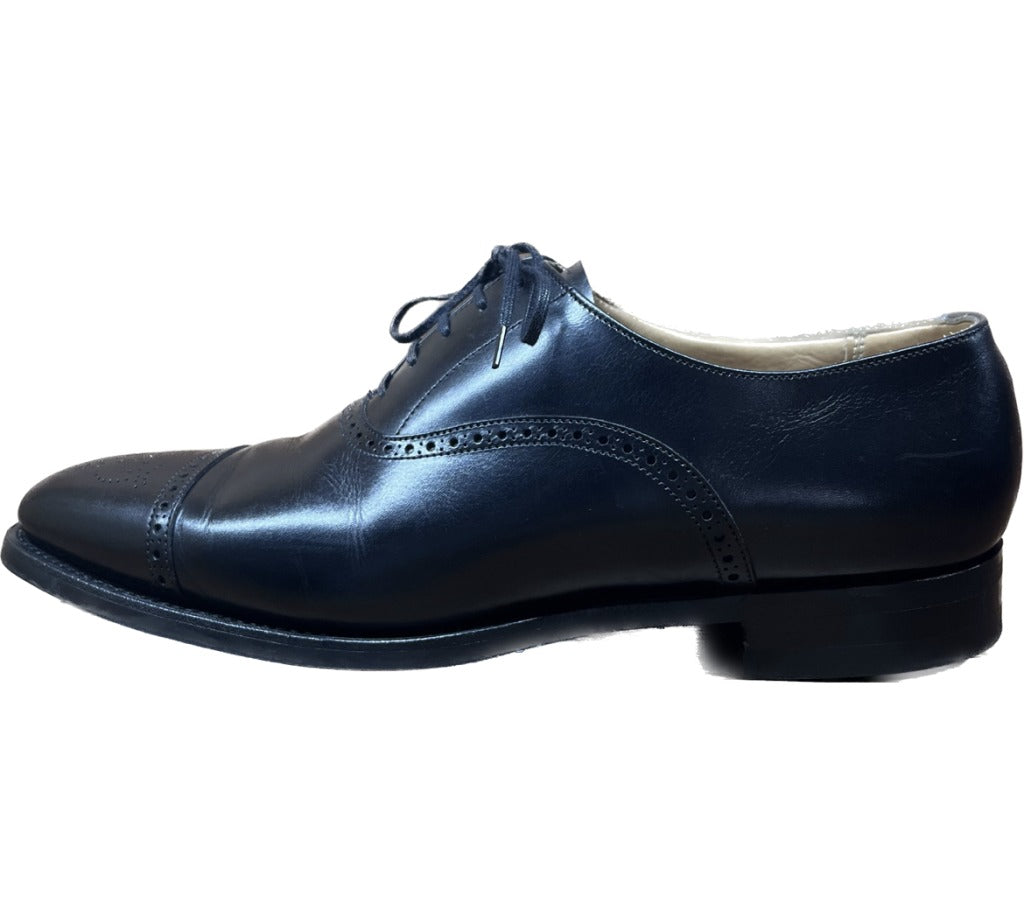 【CROCKETT&JONES】クロケット&ジョーンズ MALTON セミブローグ カーフ ブラック サイズ UK8.5E