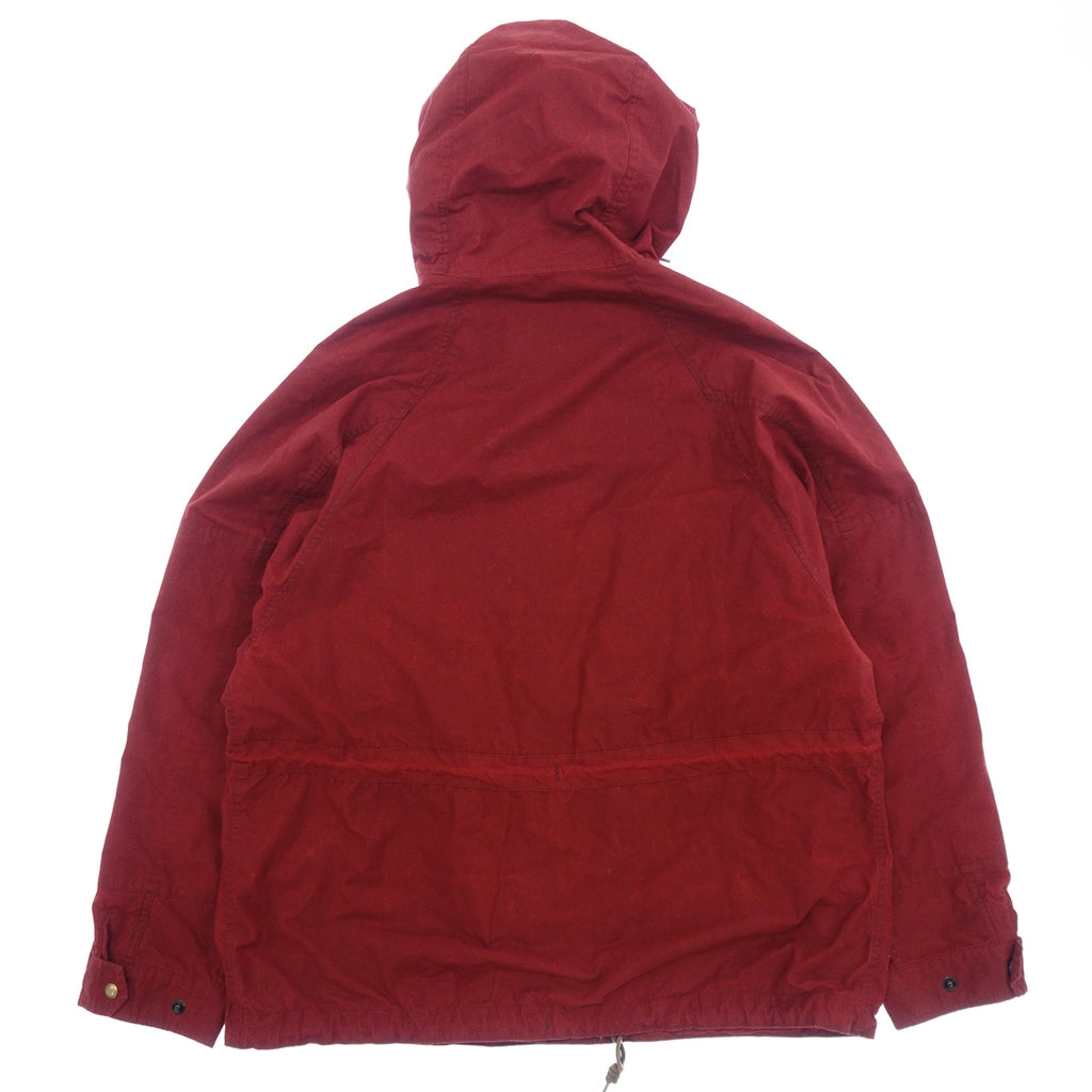 【RRL】ダブルアールエル オイルドクロス フーデッドパーカー レッド サイズ L