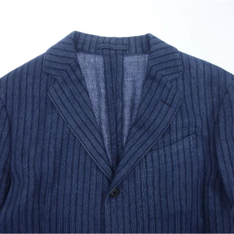 【LARDINI】ラルディーニ 3Bジャケット ストライプ ネイビー 50