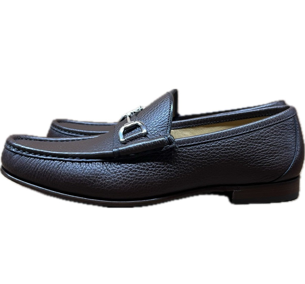 【GUCCI】グッチ 367762 ビットローファー シボレザー ブラウン サイズ6.5