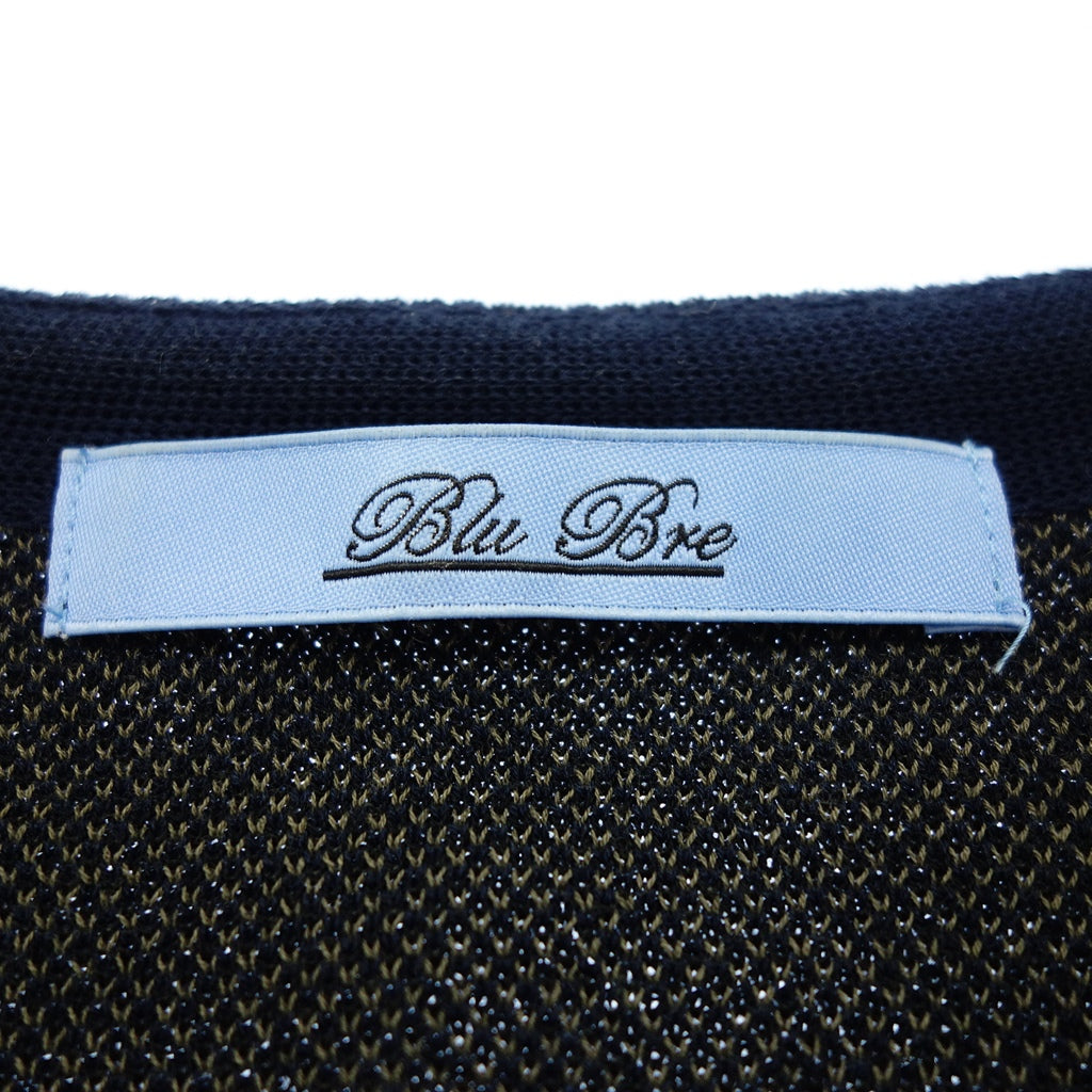【Blu Bre×Brilla per il gusto】ブルブレ ×ブリッラ ペルイルグスト 別注 ジャガードニットベスト ネイビー サイズ L