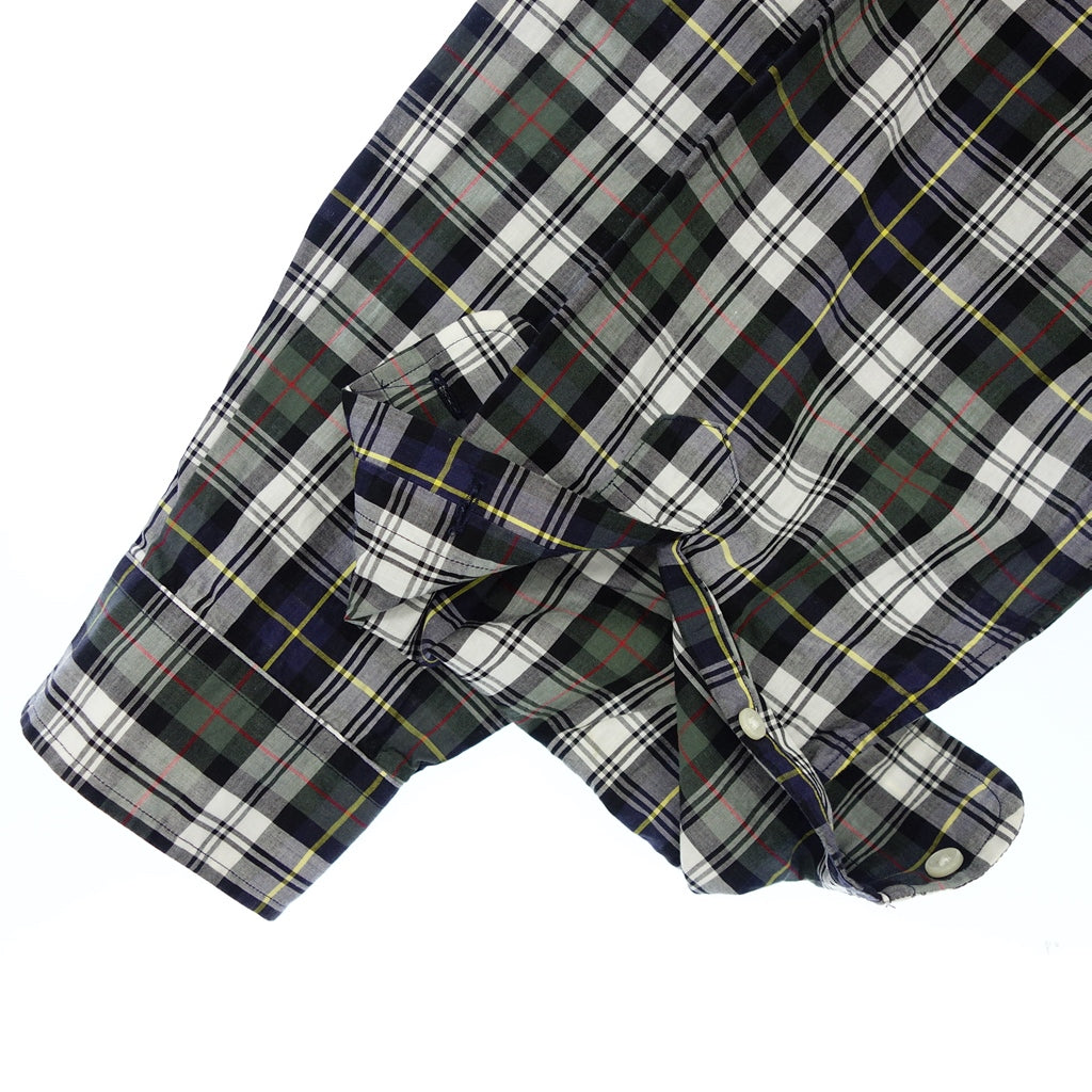 【POLO RALPHLAUREN】ポロラルフローレン CLASSIC FIT タータンチェックボタンダウンシャツ コットン100% ネイビー サイズ L