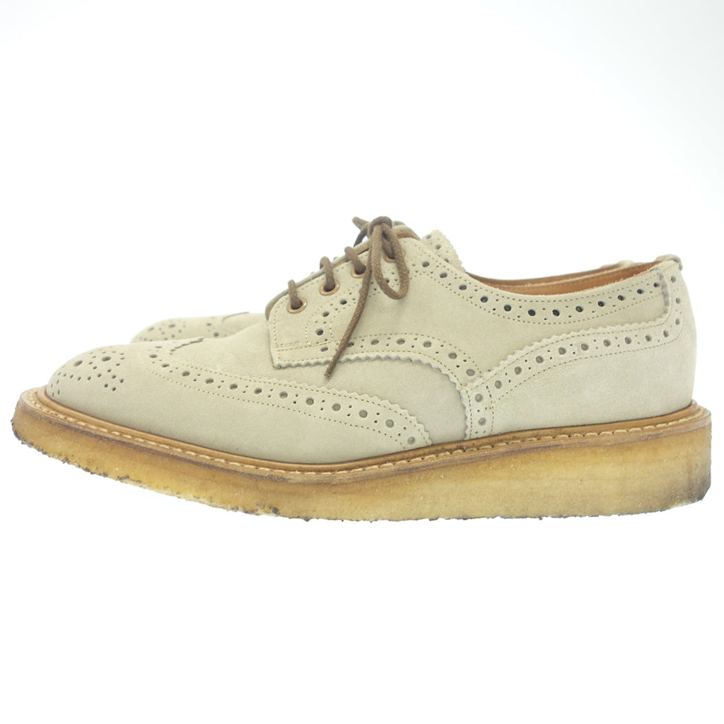 【Tricker’s】トリッカーズ SHIPS別注 M5633 スエード ウイングチップ ベージュ サイズ UK8