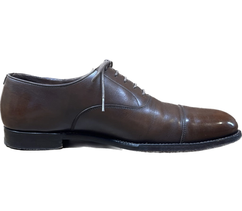 【CROCKETT&JONES】クロケット&ジョーンズ BRUTON ストレートチップ カーフ ブラウン サイズ UK7E