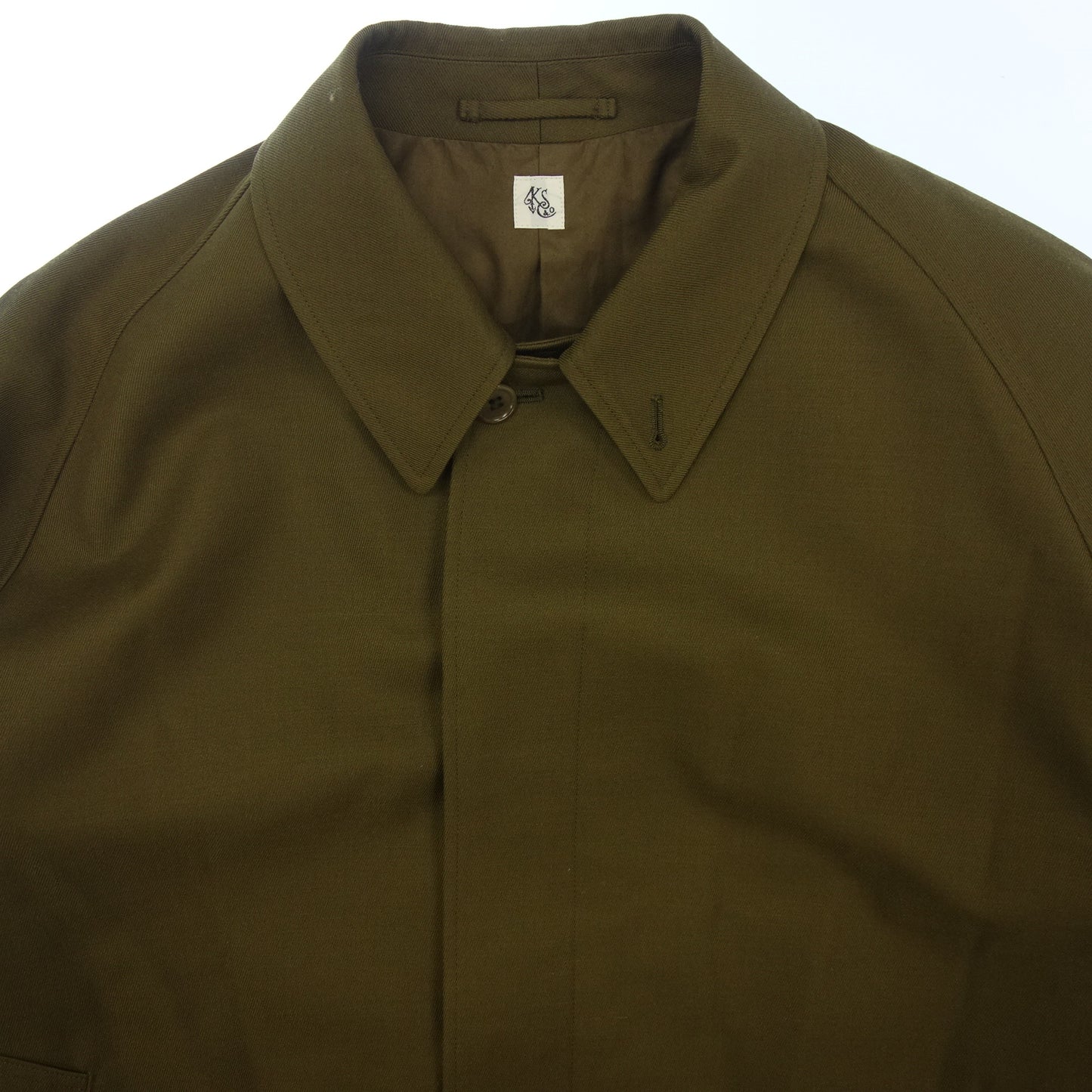 【KAPTAIN SUNSHINE】キャプテンサンシャイン キャバルリーツイルバルカラーコート ブルーフェイス ウール Walker Coat カーキ サイズ 38