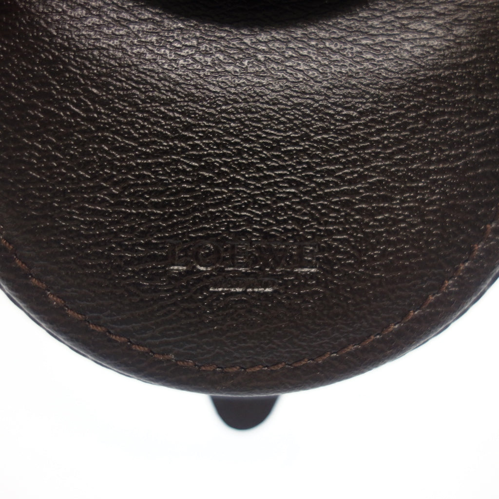 【LOEWE】ロエベ アナグラムレザーコインケース 馬蹄型 ダークブラウン
