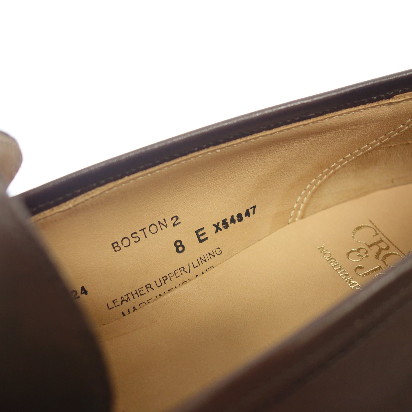 【CROCKETT&JONES】クロケット&ジョーンズ BOSTON2 コインローファー カーフ ブラウン サイズ UK8E 376ラスト