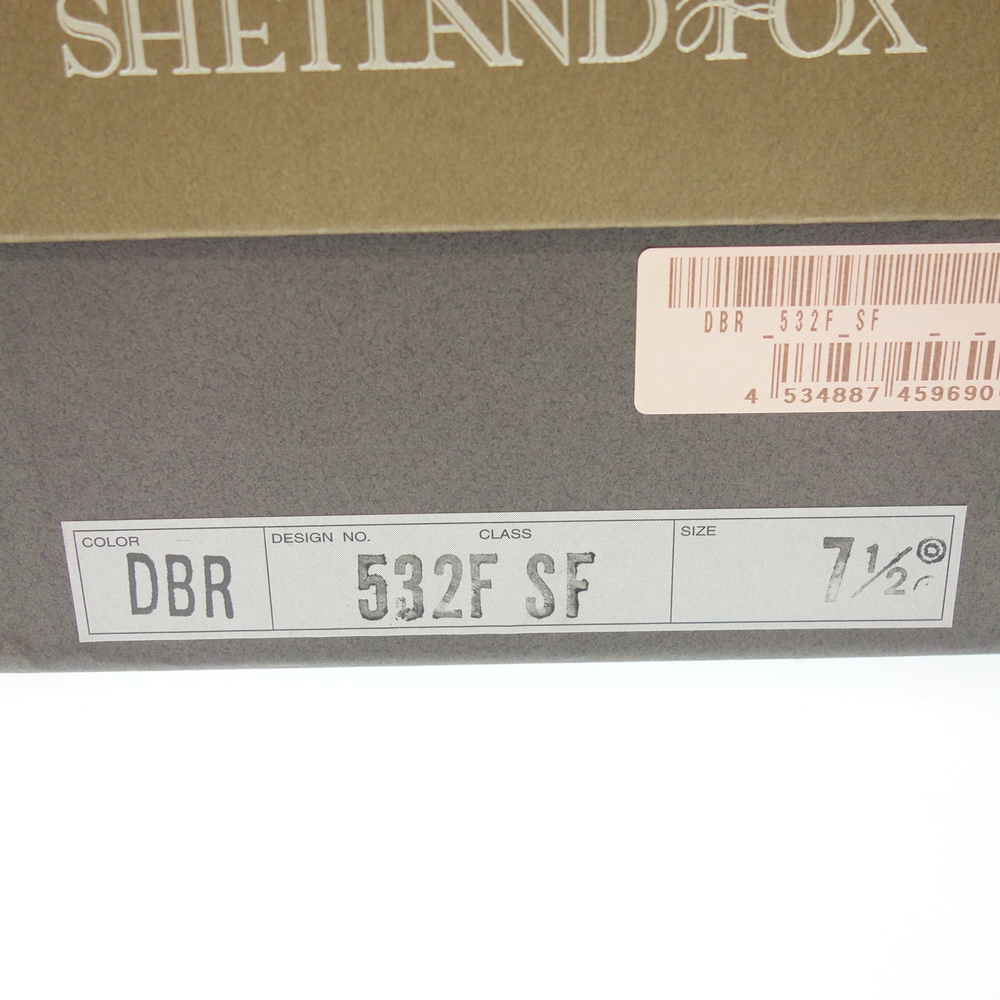 【SHETLAND FOX】シェットランドフォックス 532F パンチドキャップトゥ カーフ ブラウン サイズ 7.5