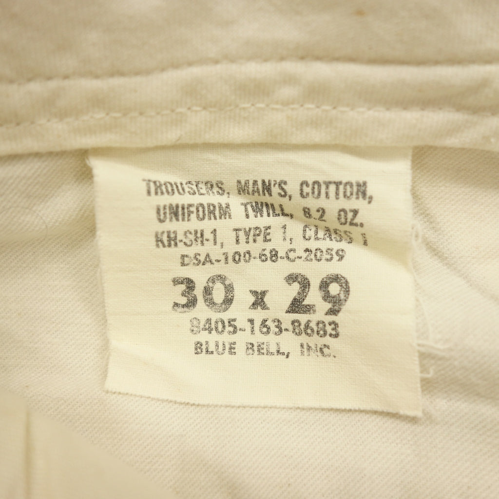 【U.S.ARMY】アメリカ軍 1960年代 アーミーチノパンツ BLUE BELL製 ベージュ サイズ W30 L29