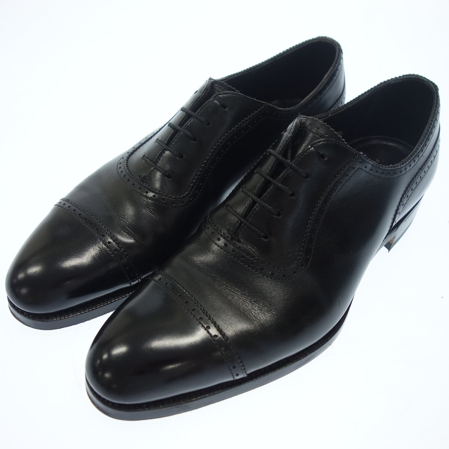 【EDWARDGREEN】エドワードグリーン LICHFIELD パンチドキャップ ブラック サイズ UK7D 82ラスト