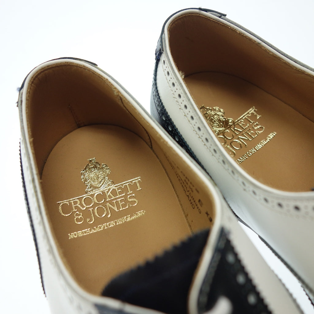 【CROCKETT&JONES】クロケット&ジョーンズ GUILDFORD2 フルブローグ コンビシューズ ネイビー×ホワイト サイズ UK8.5E 359ラスト