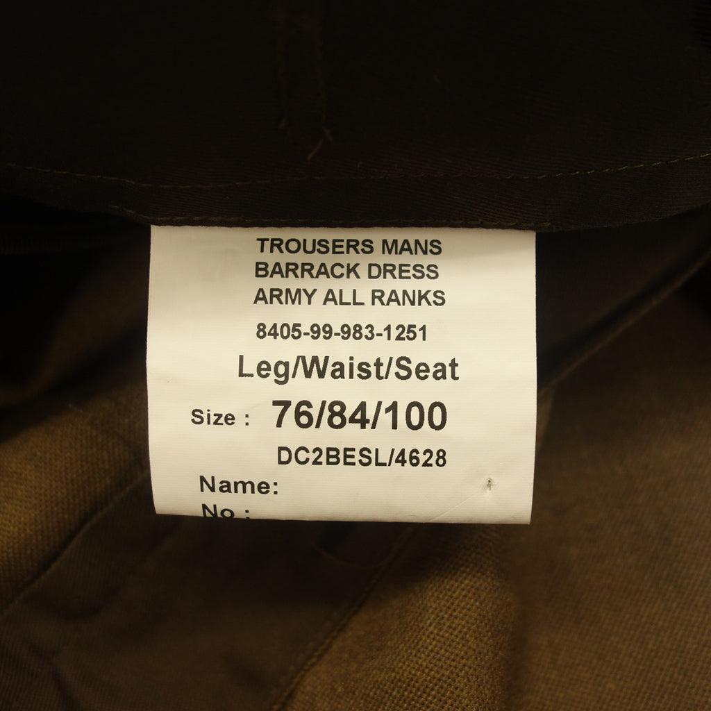 【UK ARMY】イギリス軍 No.2 Dress pants カーキ サイズ L76 W84