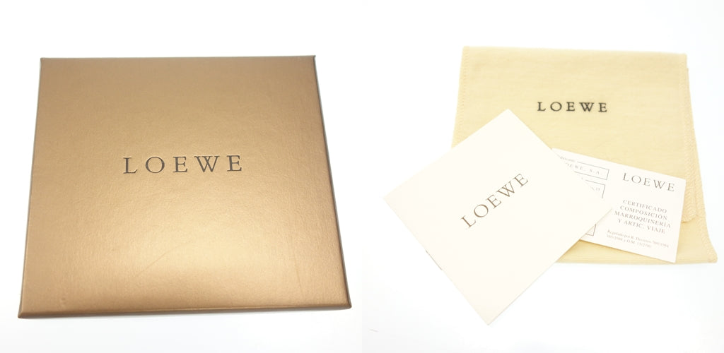 【LOEWE】ロエベ カード&札入れ 二つ折りアナグラムレザーケース ブラック