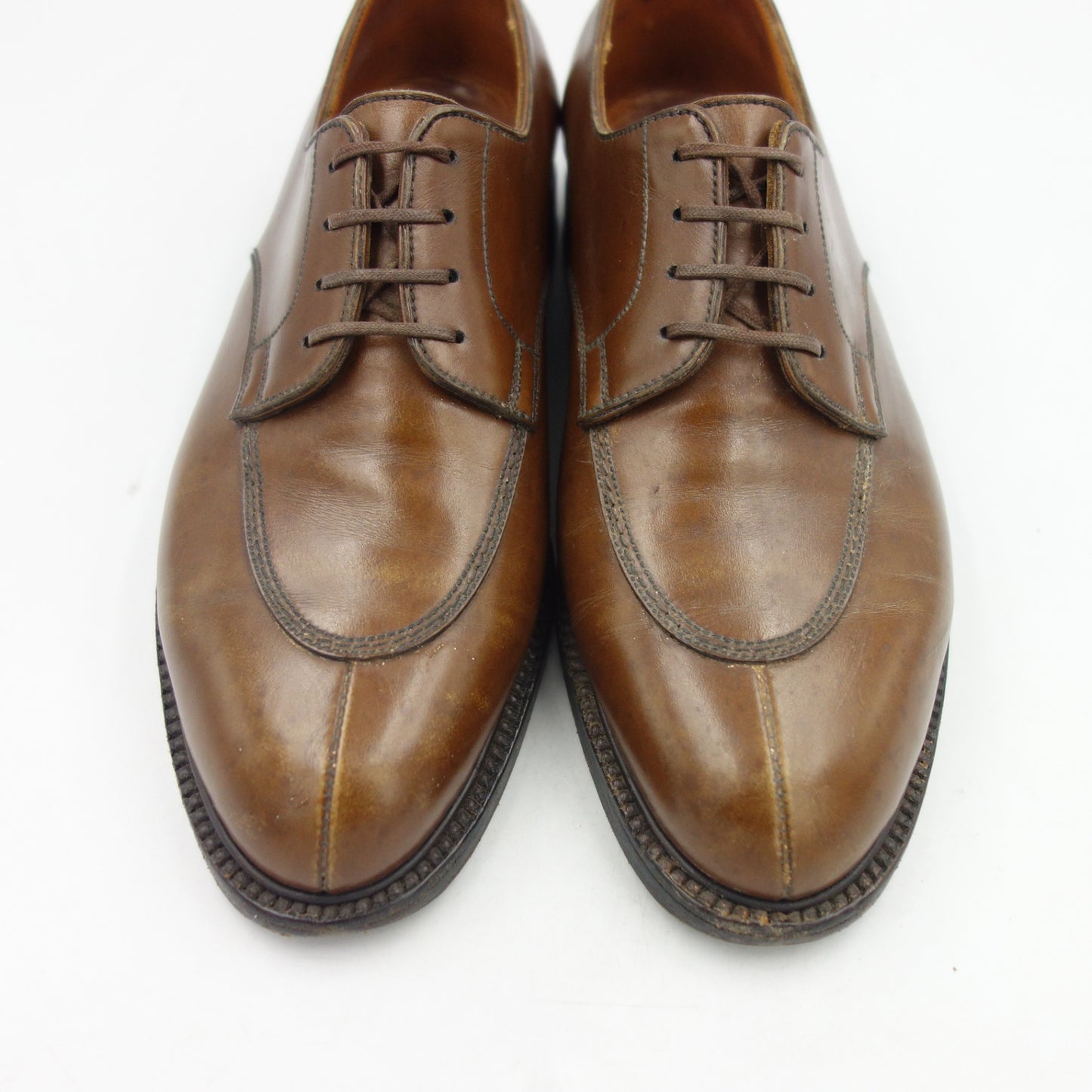 【J.M.WESTON】ジェイエムウエストン 旧ロゴ 501 ハーフハント Uチップ カーフ ブラウン レディース 4.5D 87ラスト