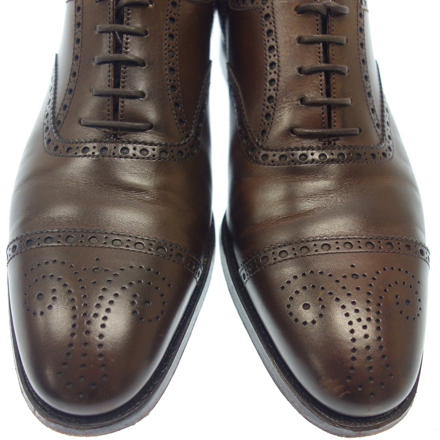 【CROCKETT&JONES】クロケット&ジョーンズ COVENTRY セミブローグ カーフ ブラウン サイズ UK8E 341ラスト