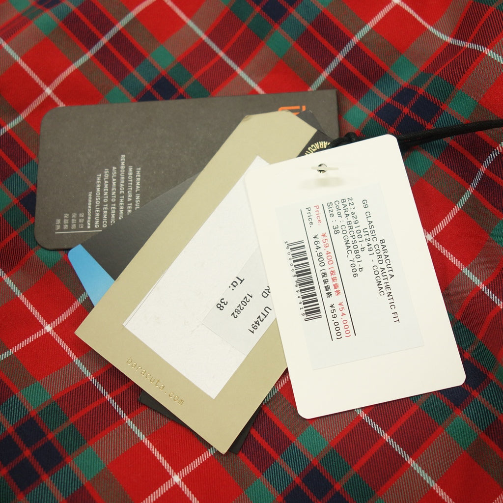 【BARACUTA】バラクータ ハリントンジャケット G9 オーセンティックフィット コーデュロイ ライトブラウン サイズ 38