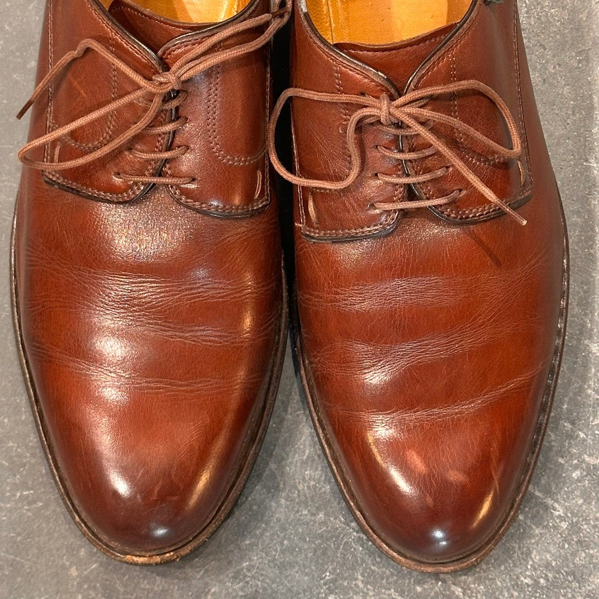 【PARABOOT】パラブーツ 6076 プレーントゥ カーフ ブラウン サイズUK7.5