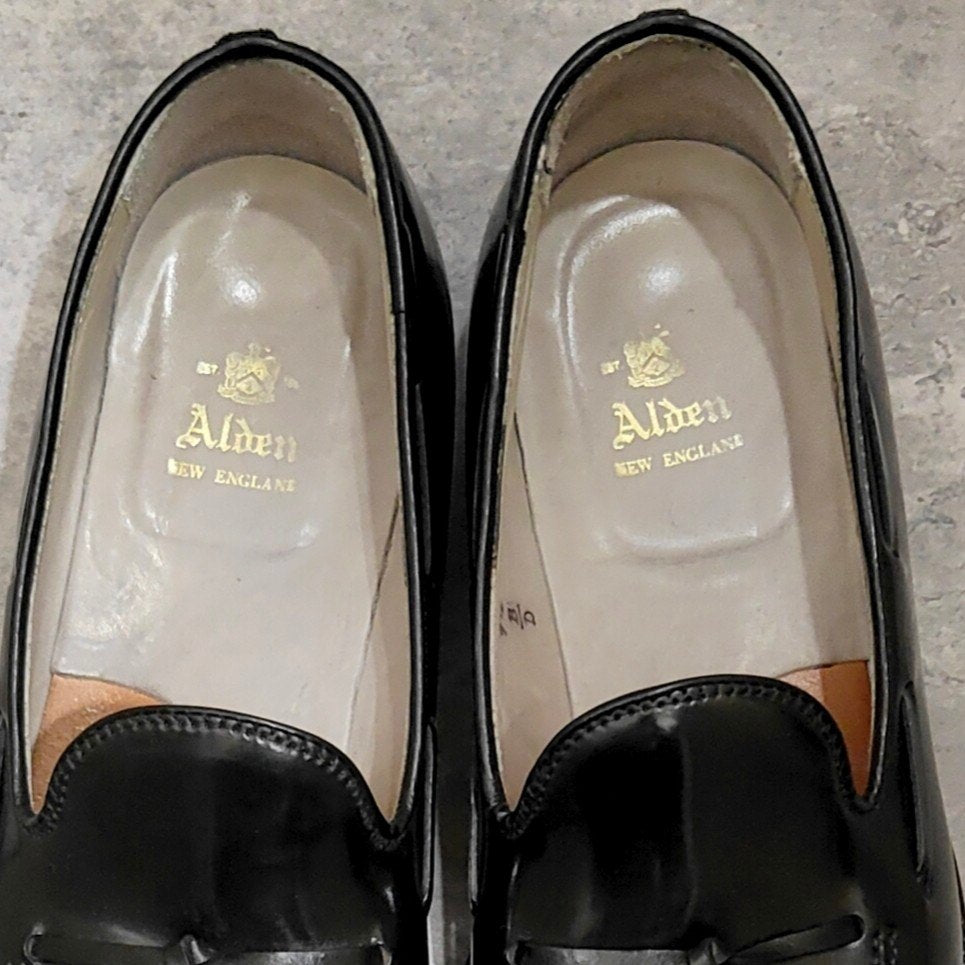 使用数回極美品【ALDEN】オールデン 664 タッセルローファー コードバン ブラック サイズUS9.5D アバディーンラスト