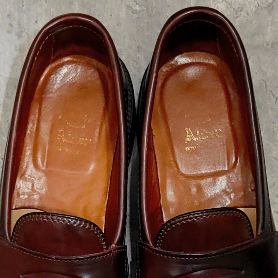 美品【ALDEN】オールデン 986 コインローファー コードバン ダークバーガンディ サイズUS6.5E バンラスト