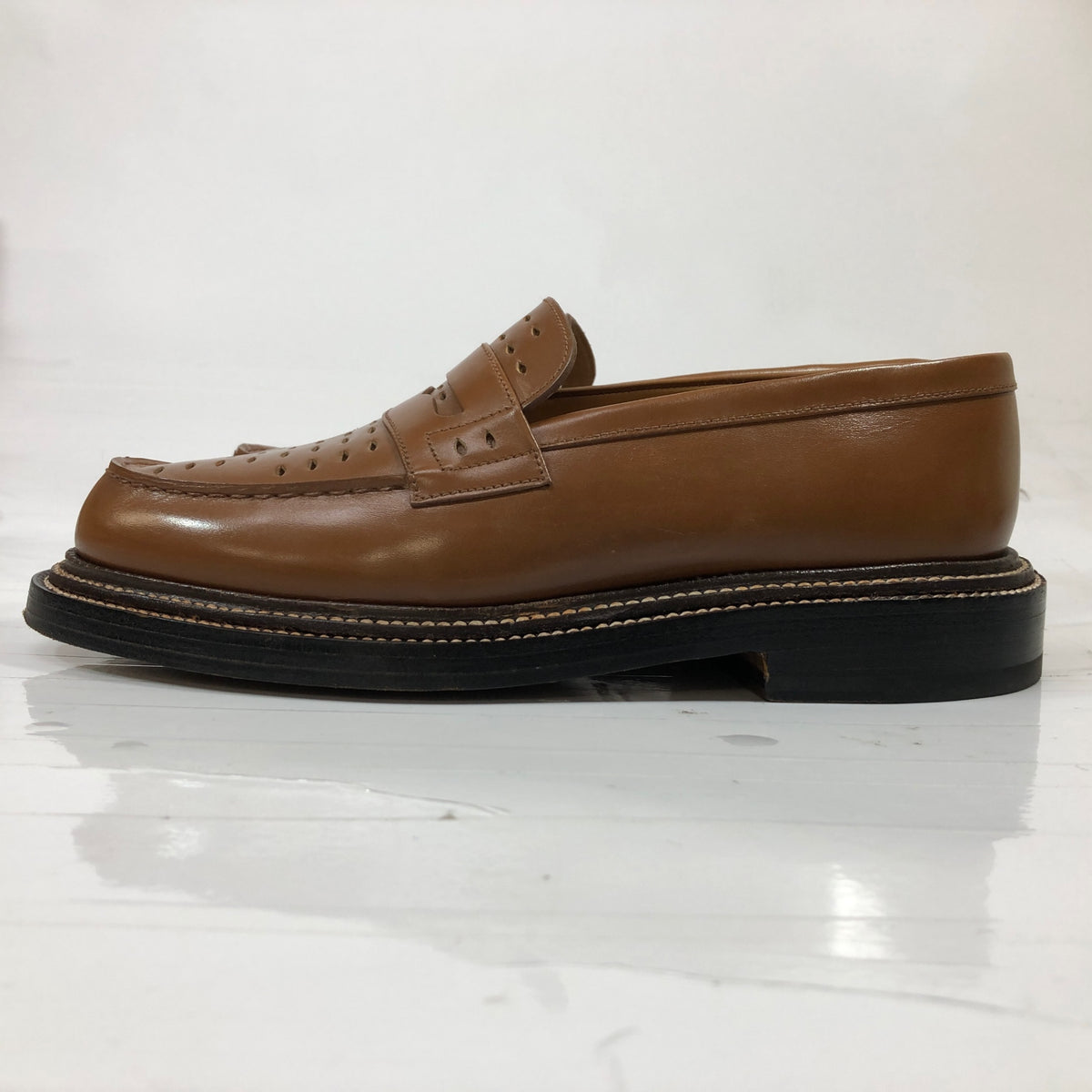 【J.M.WESTON】ジェイエムウエストン レザーシューズ ローファー 388 トゥモローランド 40周年記念 トリプルソール仕様 メンズ サイズ5D J.M.WESTON