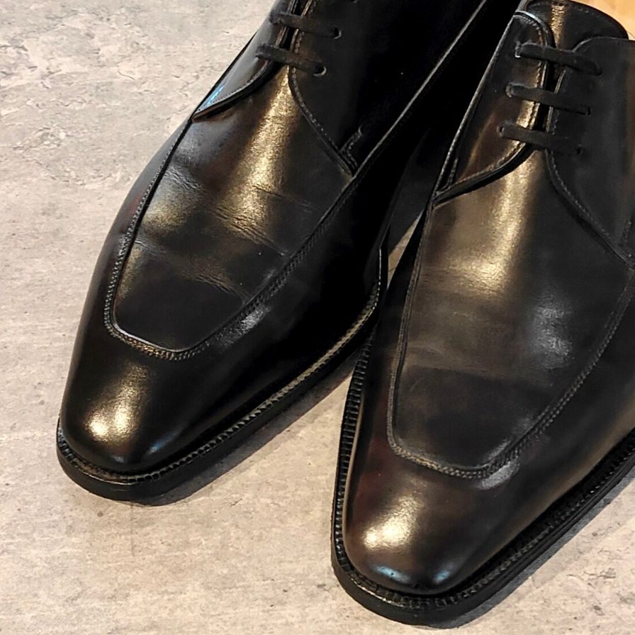 【JOHN LOBB】ジョンロブ レザーシューズ ウェルハム Uチップ カーフ 8000ラスト ブラック メンズ サイズUK6.5EE WELHAM