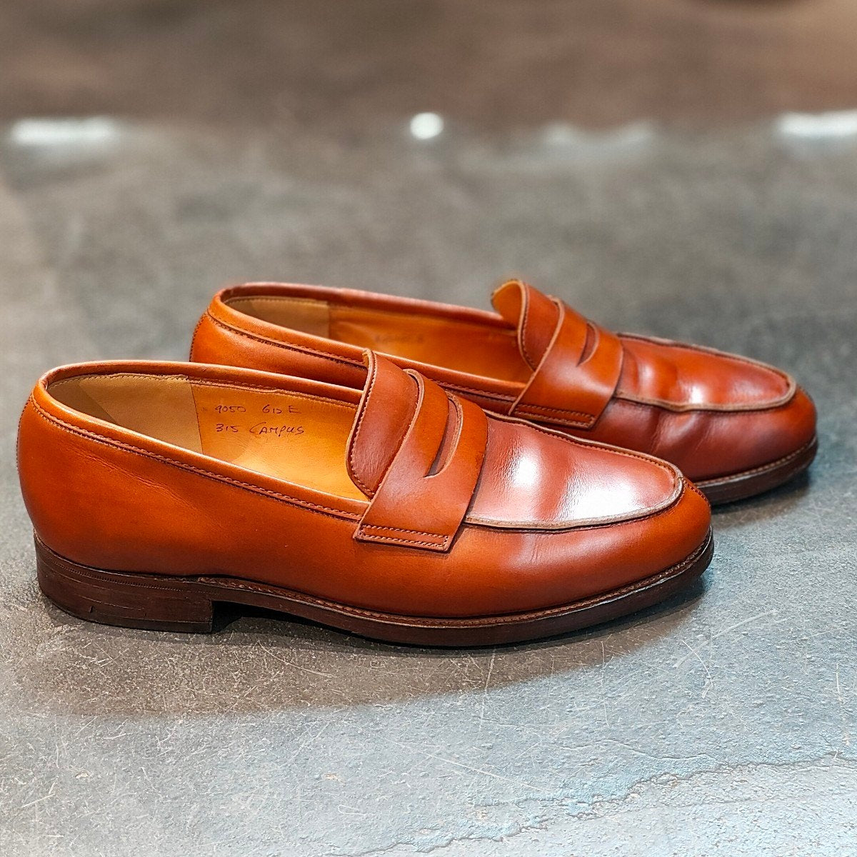 希少 【JOHN LOBB】ジョンロブ キャンパス PARISロゴ ローファー カーフ BROWN サイズ UK6.5E 315ラスト