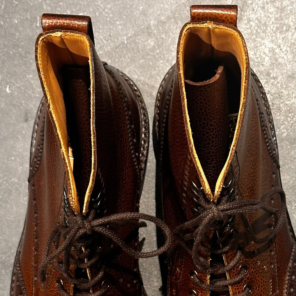 未使用品【クロケット&ジョーンズ】クロケット&ジョーンズ アイラ ブーツ ウイングチップ グレインレザー ブラウン サイズUK7.5E 365ラスト