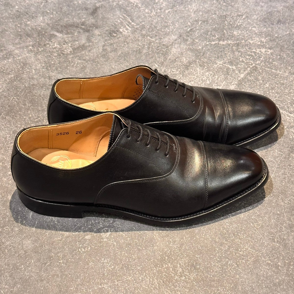 【SCOTCH GRAIN】スコッチグレイン 3526 ストレートチップ アシュランス カーフ ブラック サイズ26EEE