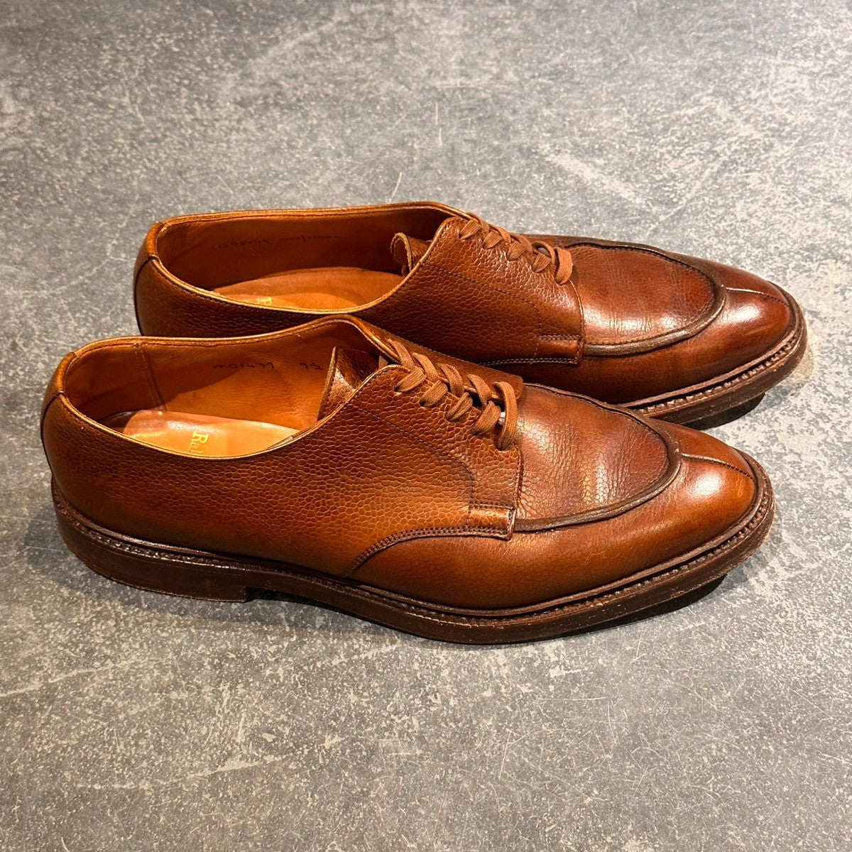 【POLO RALPHLAUREN】ポロラルフローレン Uチップ グレインレザー ブラウン サイズUK9.5D