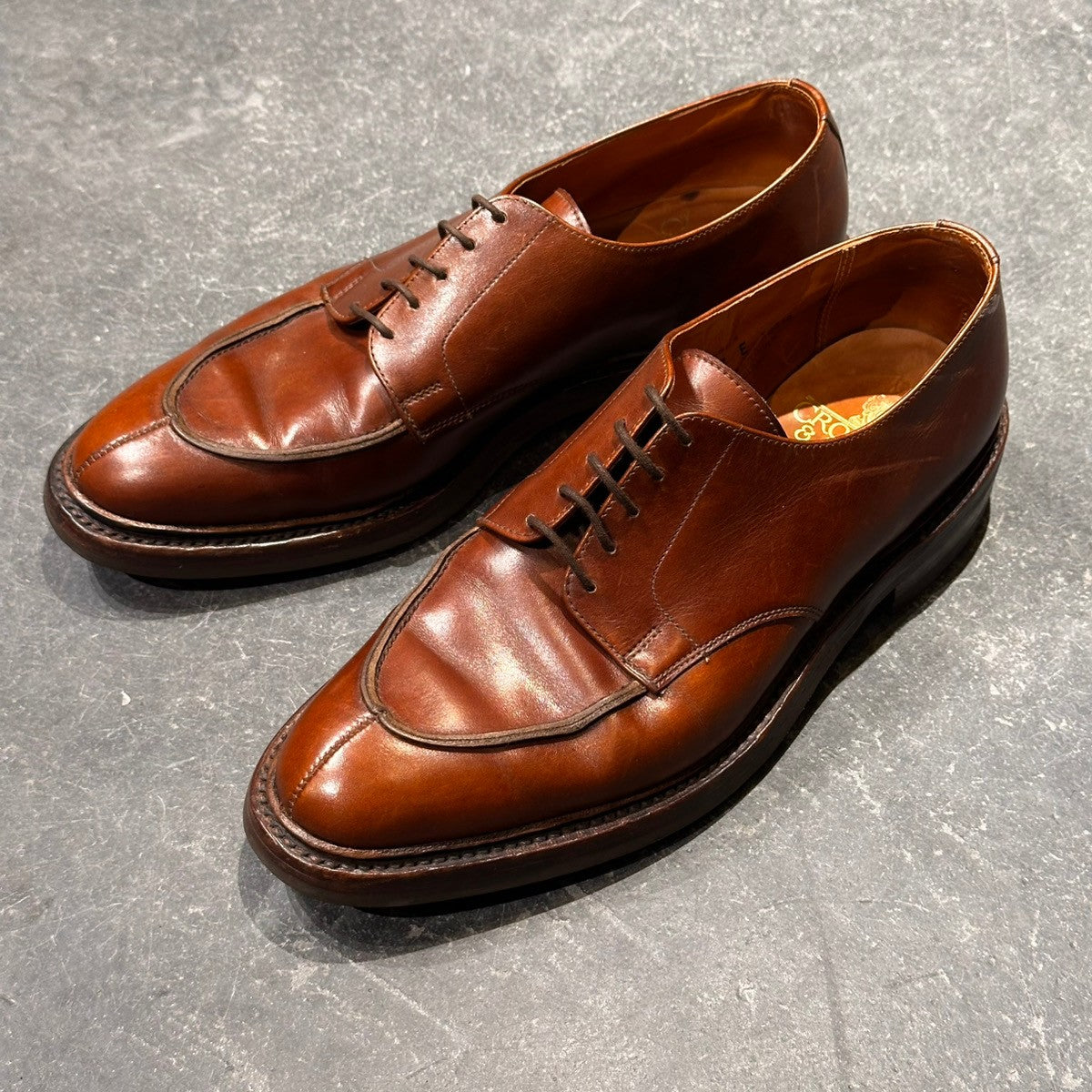 【CROCKETT&JONES】クロケット&ジョーンズ  SUBS サセックス Uチップ カーフ ブラウン サイズUK7E 363ラスト