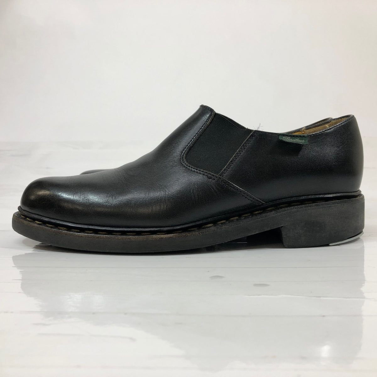 【Paraboot】パラブーツ レザーシューズ フォトン サイドエラ ブラック サイズUK6.5 メンズ