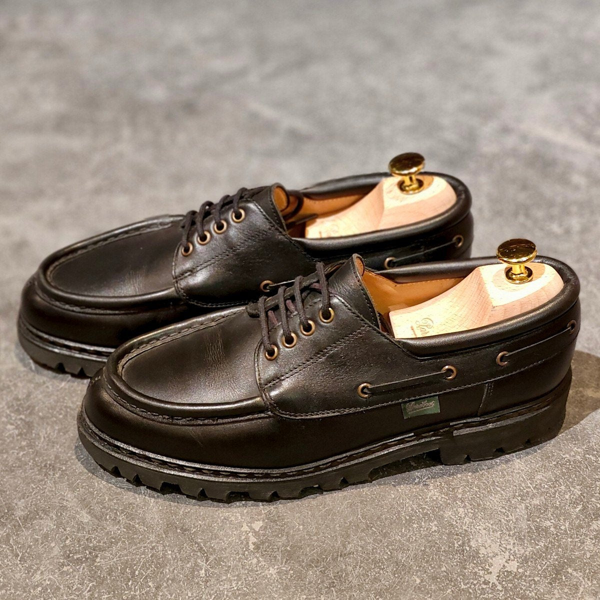 極美品 【Paraboot】パラブーツ シメイ Ｕチップ カーフ ブラック サイズ UK7.5 参考定価￥101,200-