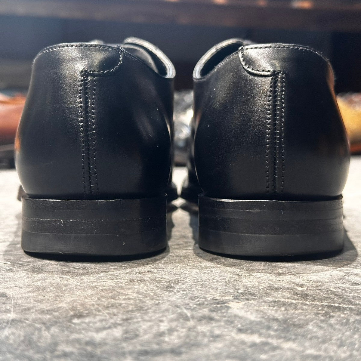 美品【CROCKETT&JONES】クロケット&ジョーンズ ストレートチップ オードリー3 カーフ ブラック サイズ UK6.5E 367ラスト