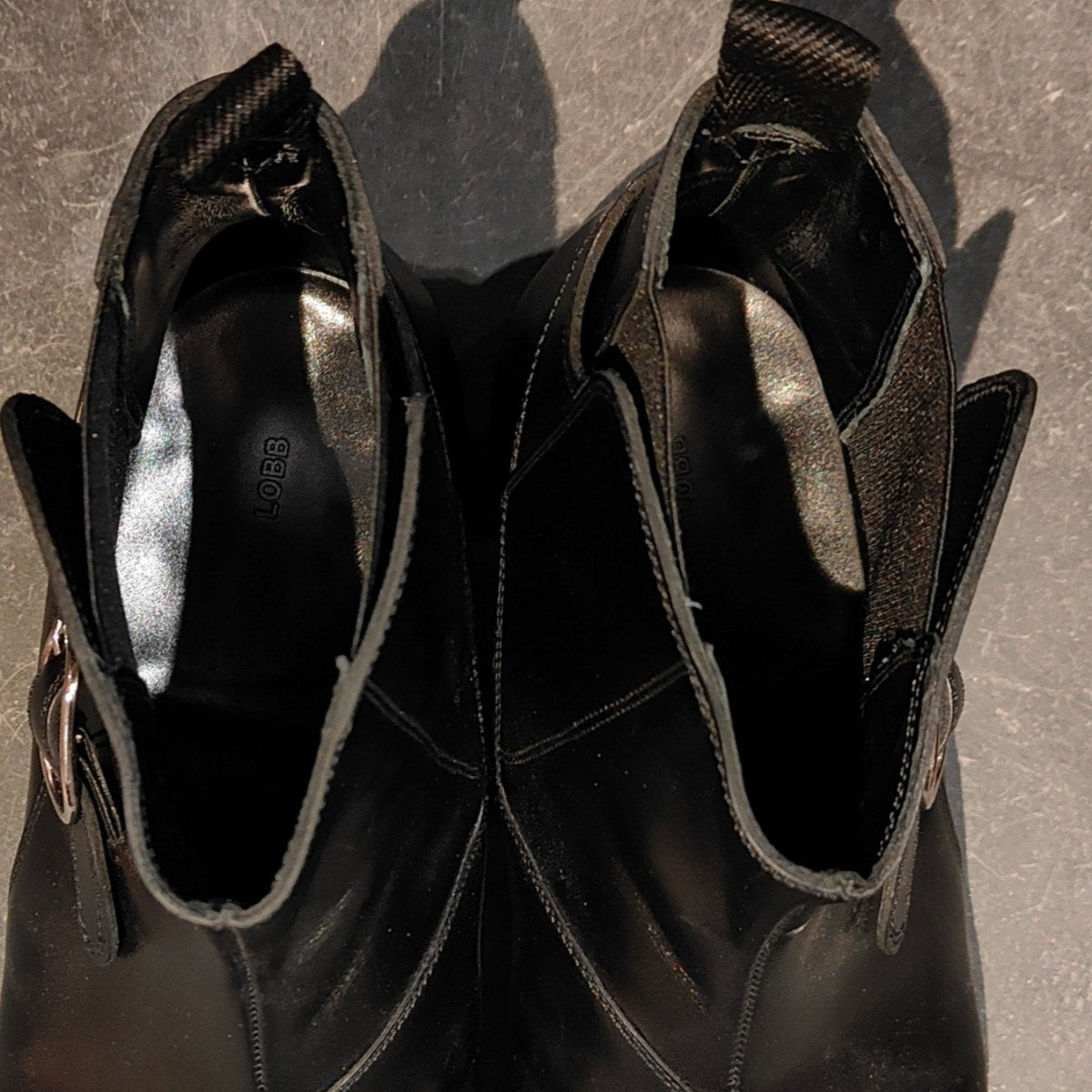 使用数回【JOHN LOBB】ジョンロブ メイソンズ  プレステージライン ジョッパーブーツ カーフ ブラック サイズ UK8E 7000Bラスト