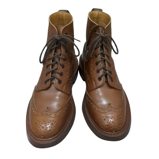【Tricker's】トリッカーズ M2508 カントリーブーツ カーフ メンズ サイズUK7.5 ブラウン
