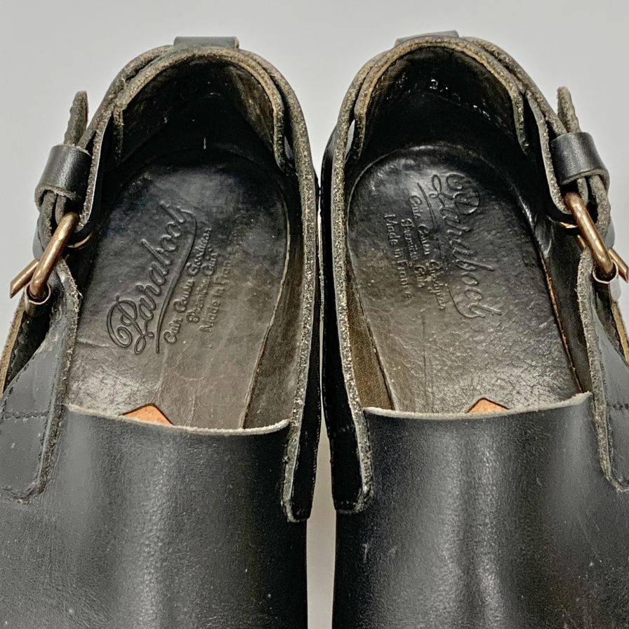 【Paraboot】パラブーツ  スリッポン レザー ブラック（黒） サイズ 5 ラスト