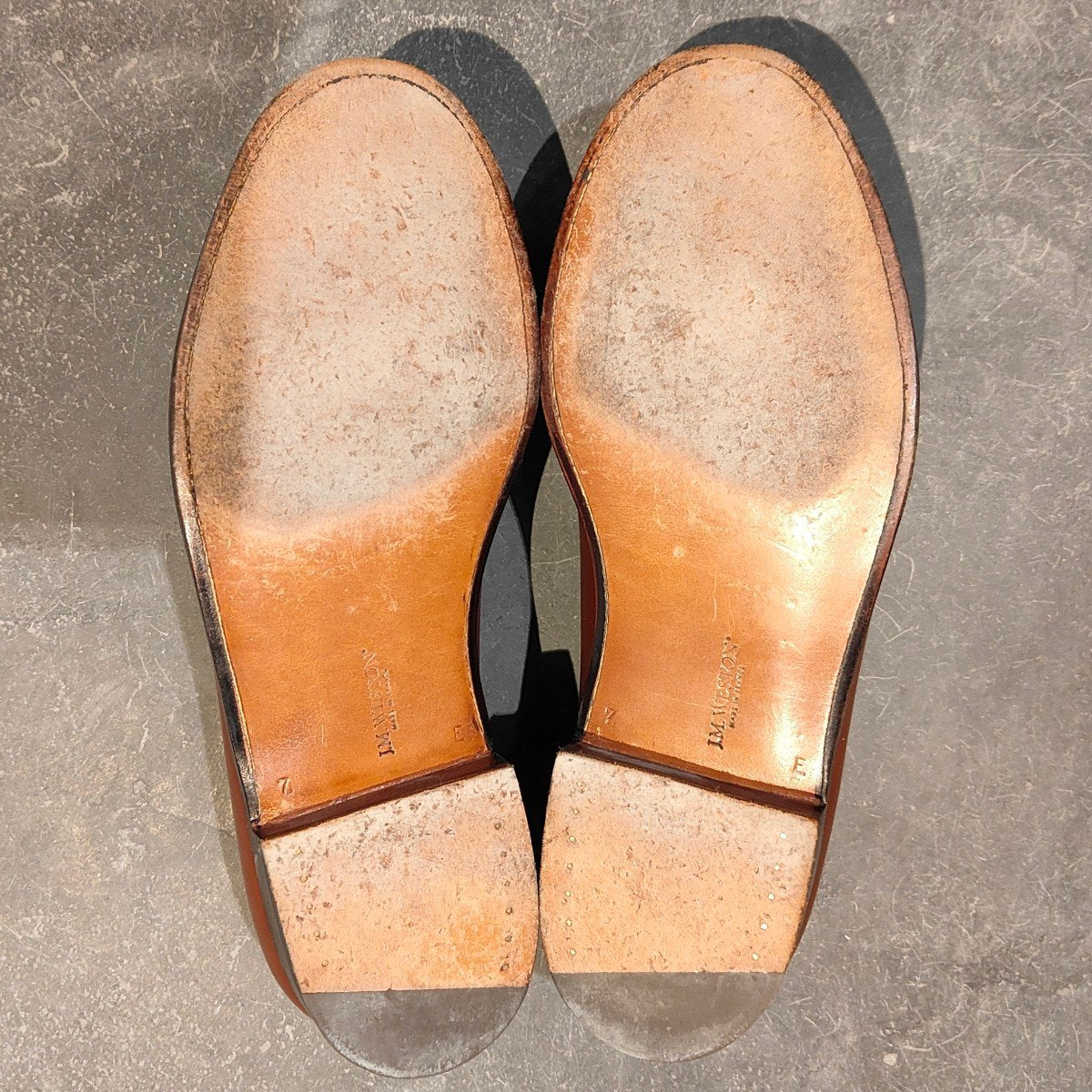 使用数回 【J.M.WESTON】ジェイエムウエストン 180 シグニチャーローファー ボックスカーフ タンブラウン サイズUK7E 41ラスト 参考定価￥165,000-