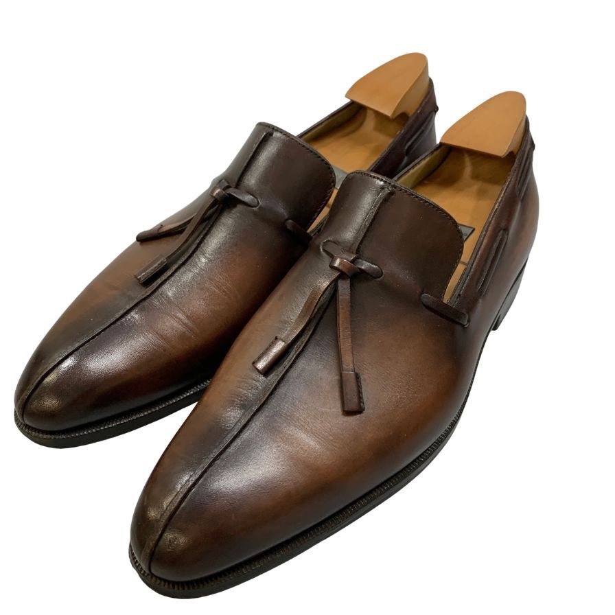 【BERLUTI】ベルルッティ ローファー レザーシューズ タッセル メンズ サイズ6.5 ブラウン