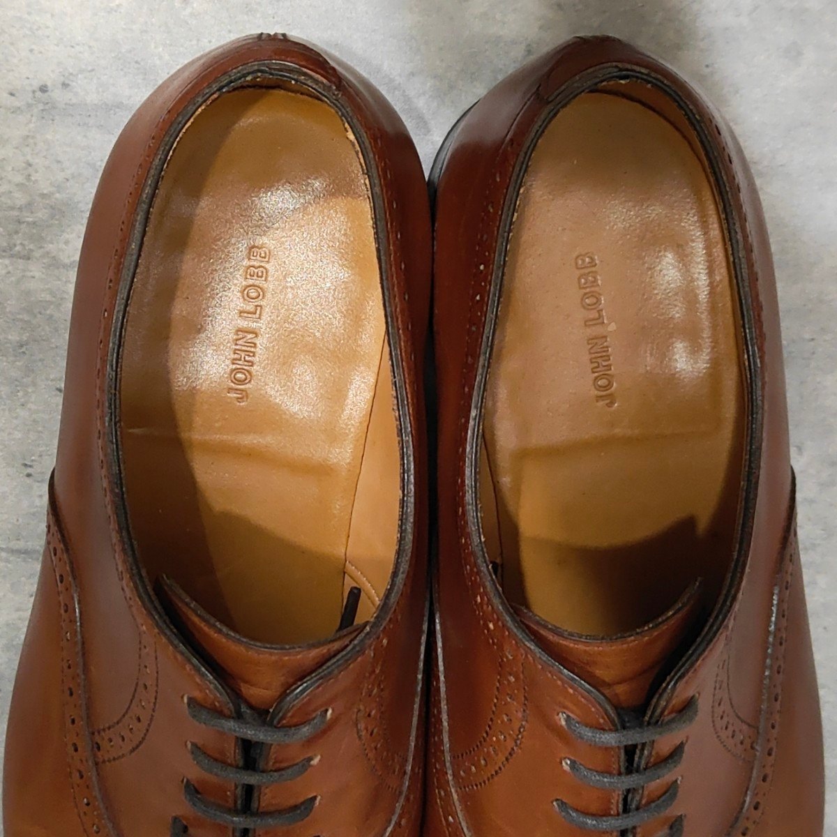 【JOHN LOBB】ジョンロブ ソーントン SAUNTON セミブローグ カーフ ブラウン サイズUK6E 7000ラスト