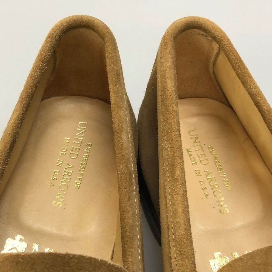 【ALDEN】オールデン ユナイテッドアローズ別注 ペニーローファー サンド スエード 3452UF ブラウン メンズ サイズ8.5 UNITED ARROWS