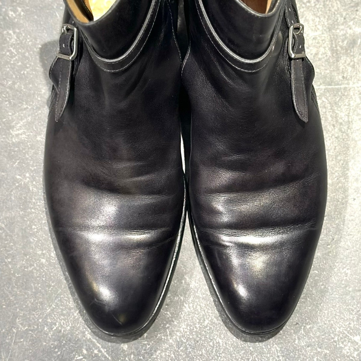 【JOHNLOBB】ジョンロブ ジョッパーブーツ ブラック ミュージアムカーフ  サイズ UK8.5E  8695Bラスト