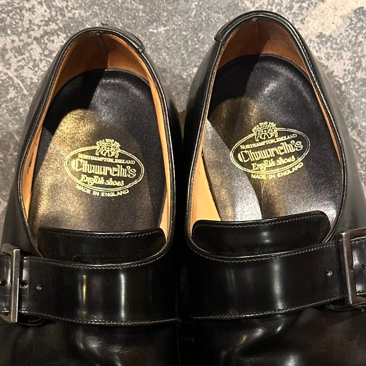 【Church’s】チャーチ TOKYO シングルモンク ポリッシュバインダーカーフ ブラック サイズUK75G