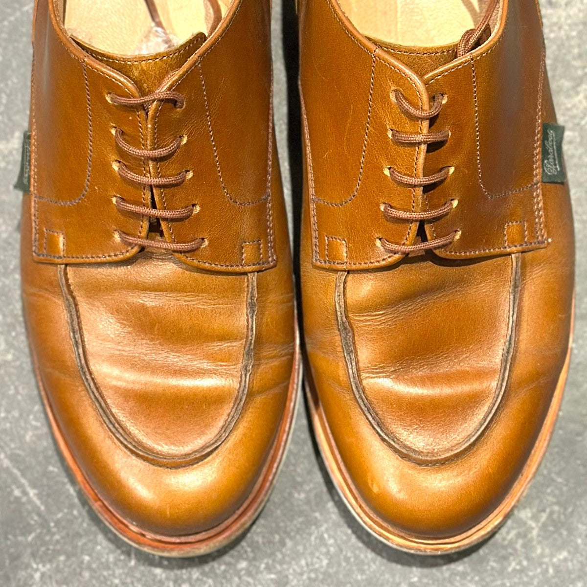 【Paraboot】パラブーツ シャンボード Uチップ 白ソール カーフ ブラウン サイズUK7F