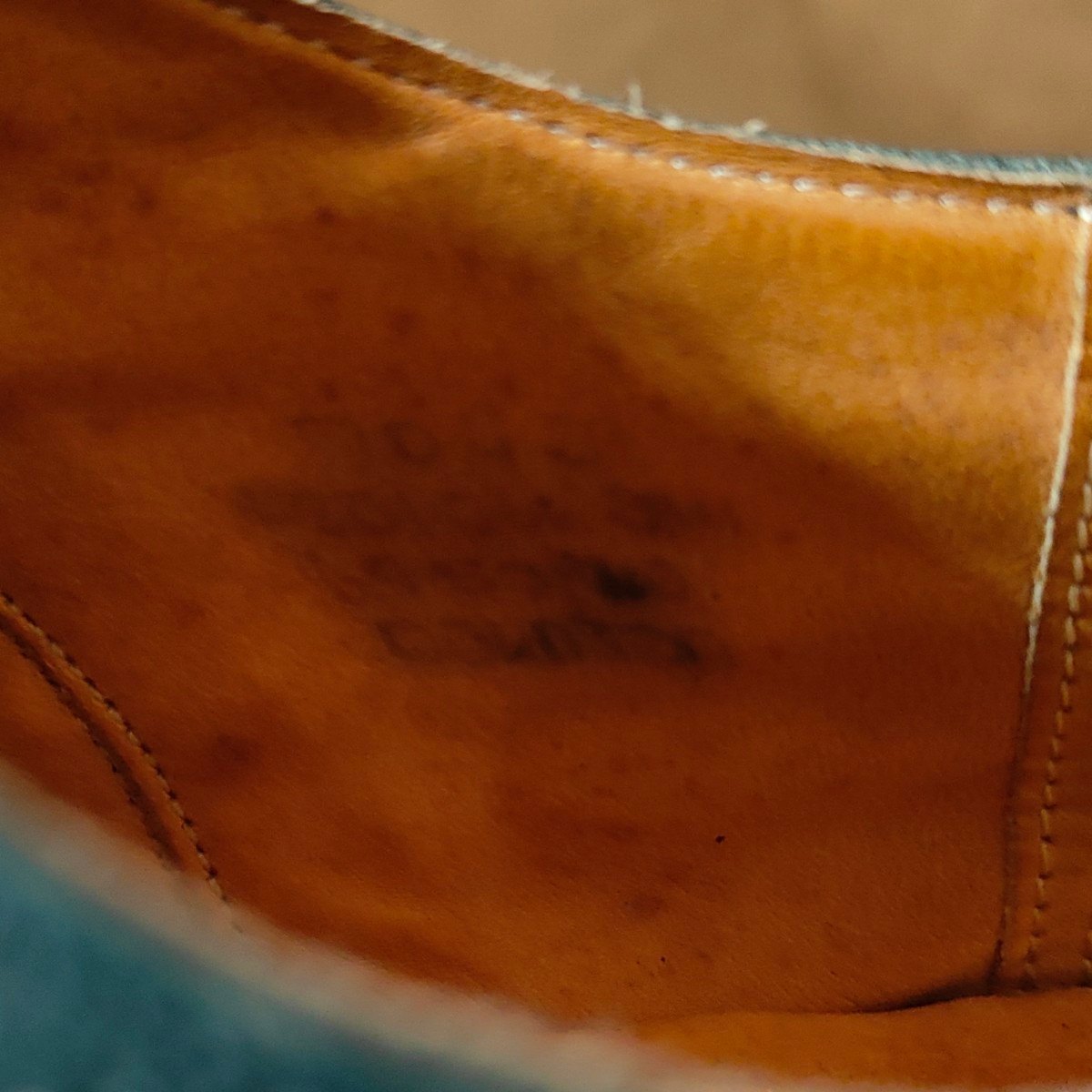 希少 美品【Church´s】チャーチ ダウントン シカ革 ターコイズ サイズUK70H 81ラスト