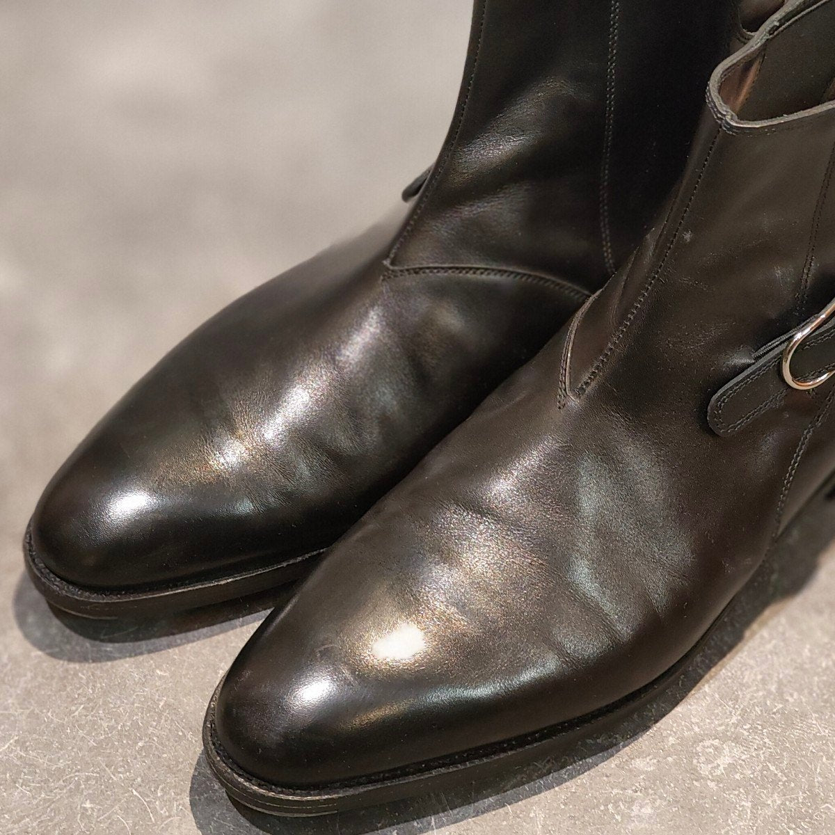 使用数回【JOHN LOBB】ジョンロブ メイソンズ  プレステージライン ジョッパーブーツ カーフ ブラック サイズ UK8E 7000Bラスト