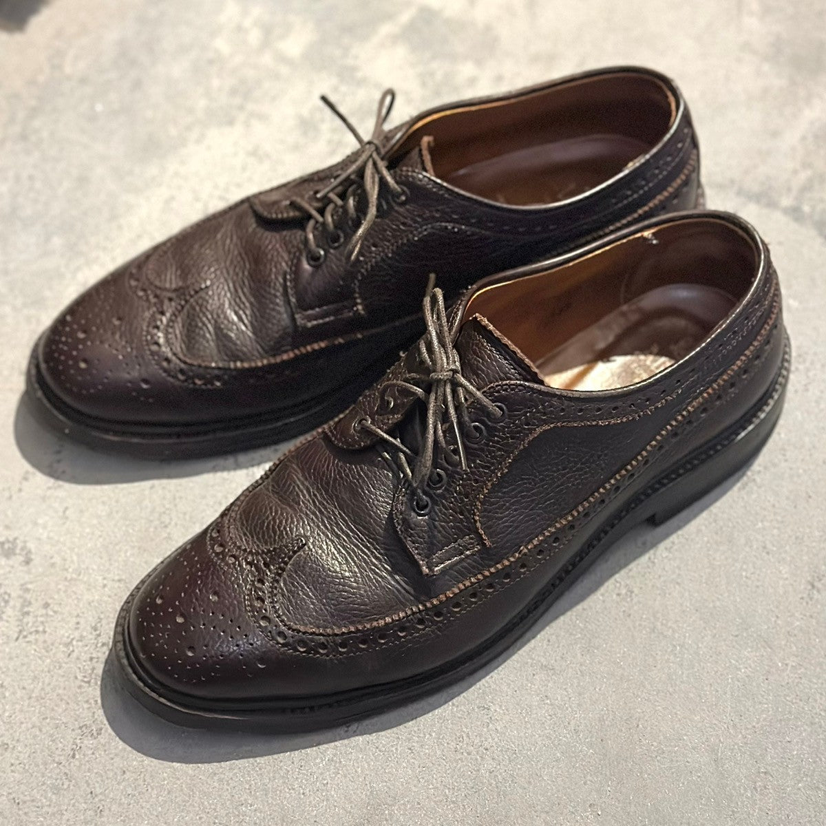 希少【ALDEN】オールデン 97784 ユナイテッドアロウズ別注 ウイングチップ グレインレザー ブラウン サイズUS7.5D バリーラスト