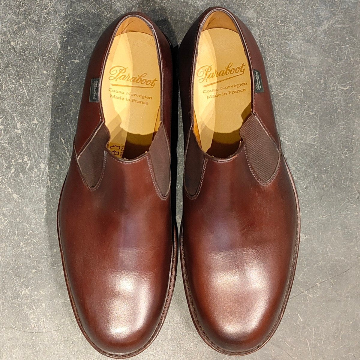新品未使用【Paraboot】パラブーツ フォトン サイドゴアスリッポン リスレザー カフェ サイズ UK8.5 参考定価￥90,200-