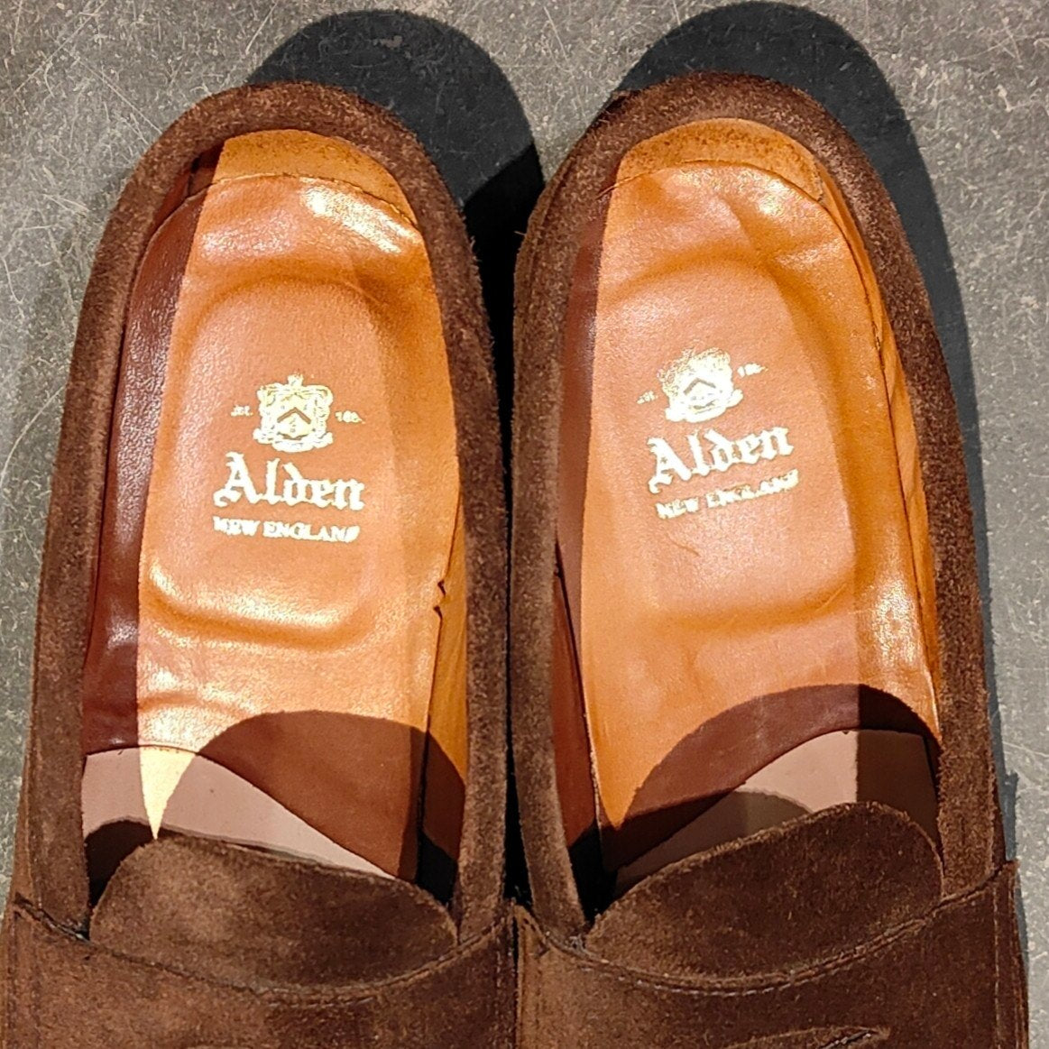 極美品 【ALDEN】オールデン 62457 ペニーローファー スエード